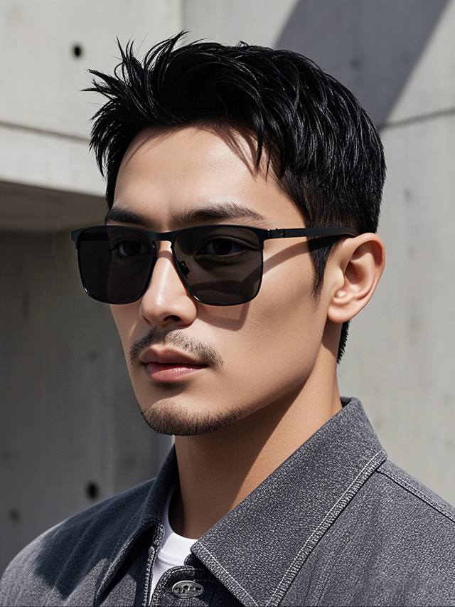 Armani 2025 New Arrival Ultra-Versatile Metal Nylon Sunglasses, Oversized Frame