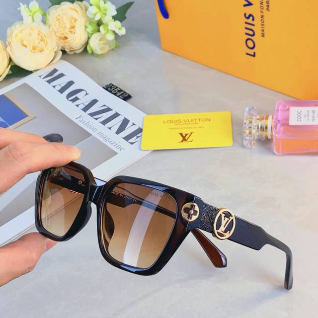 Louis Vuitto*2025 New European And American Light Luxury-Style Trendy Sunglasses