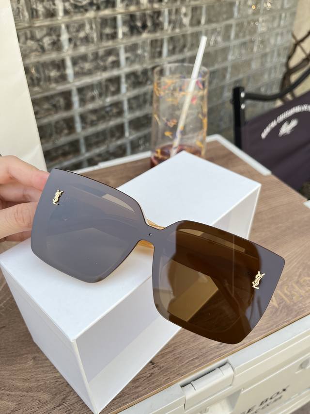 Sl99F New Arrival Ysl New Model Frameless Oversized Sunglasses Versatile And Sty