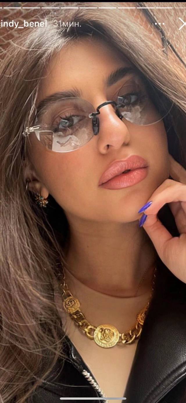New Chrome Heart European-Style Frameless Round Sunglasses With A Restrained, Co