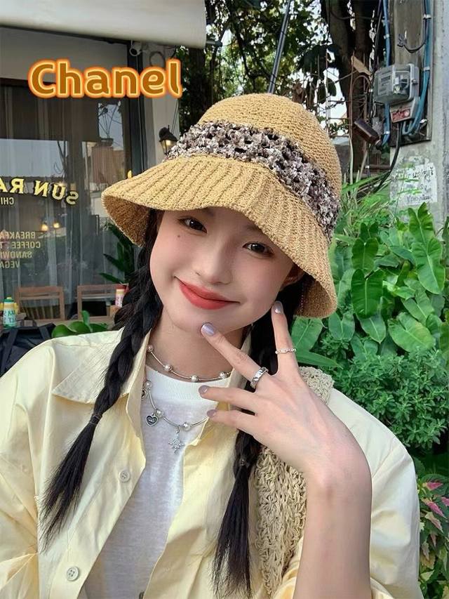 Chanel Chanel Japanese-Style Lace-Woven Fisherman's Hat For Women, Spring/Summer