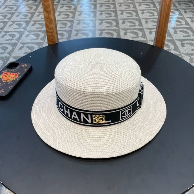 Chanel Chanel 2025 New Mini Chanel-Style Flat-Top Bucket Hat Straw Hat - A Must-