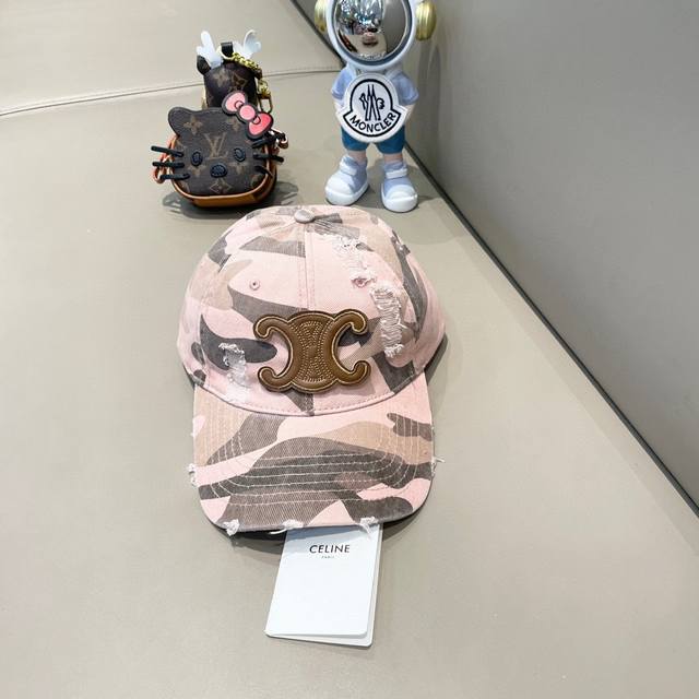Celine Celine New High-Version Cool Camouflage Triangle Logo Baseball Cap - Styl
