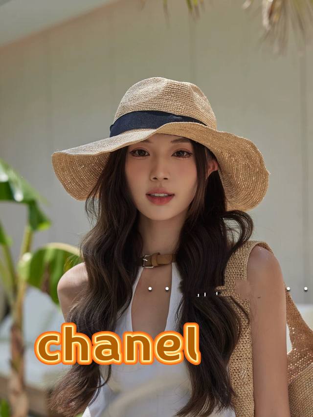 Chanel Raffia Handwoven Jazz Hat, Cool And Breathable, High-End Design, Suitable