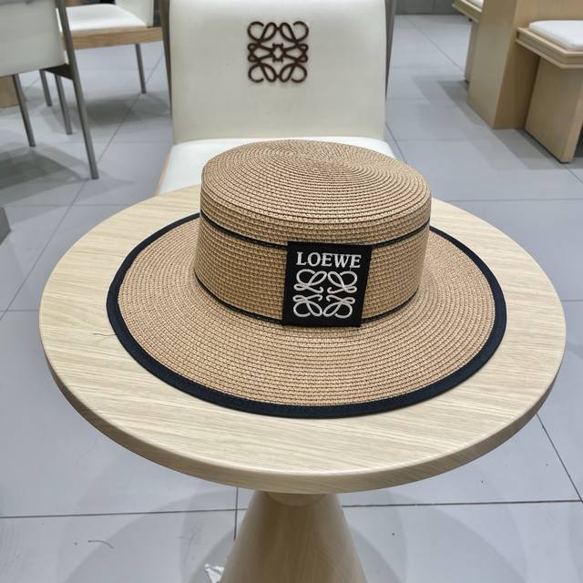 Loewe Large-Brimmed Hat, Sun Hat, Fine Straw Construction, Official Molded Desig