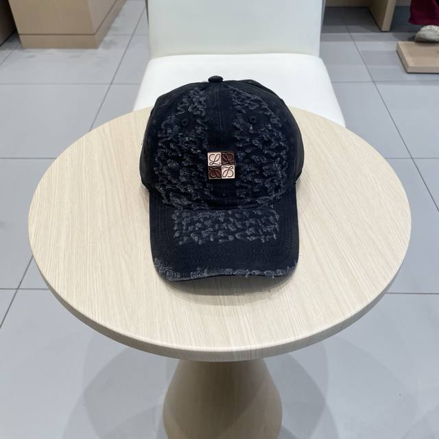 Loewe New Arrival Distressed Baseball Cap Newly Launched Washed Denim Series, Ca