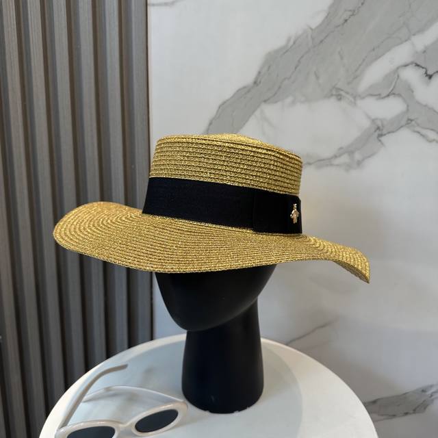 Gucci New Straw Hat, High-End Custom, Lady-Like Style, Details To Be Added, Summ
