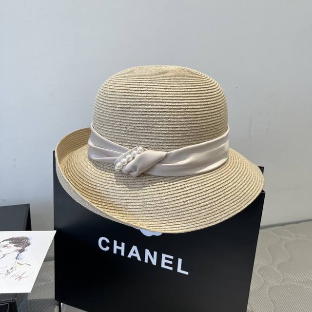 Celine New Rolled-Brim Hat, Taiwanese Pp Straw Hat, Head Circumference 57 Cm, So