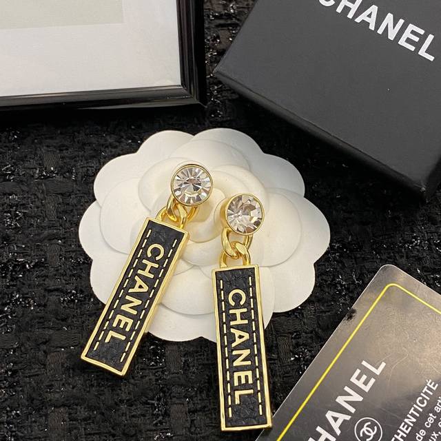Chanel Earring Bestseller New Arrival - Consistent Zp Chan 23 Black Gold Leather