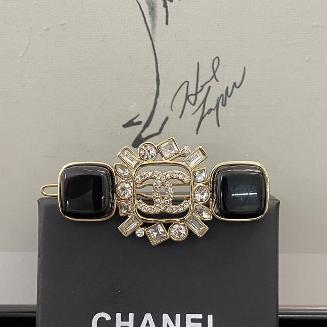 Chanel Hairpin Bestseller Now Available! Zp Chanel22 Black Enamel Hairpin With D