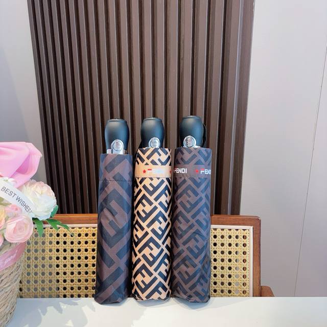 Fendi Fendi Three-Fold Automatic Folding Sun And Rain Umbrella The Hottest Item