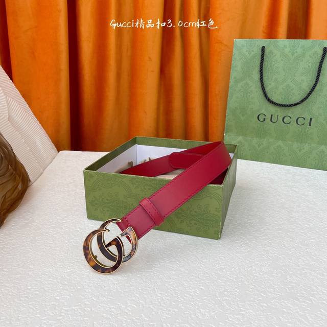 Brand Gucci: Genuine Leather Belt With Genuine Leather Base, New Double G Copper