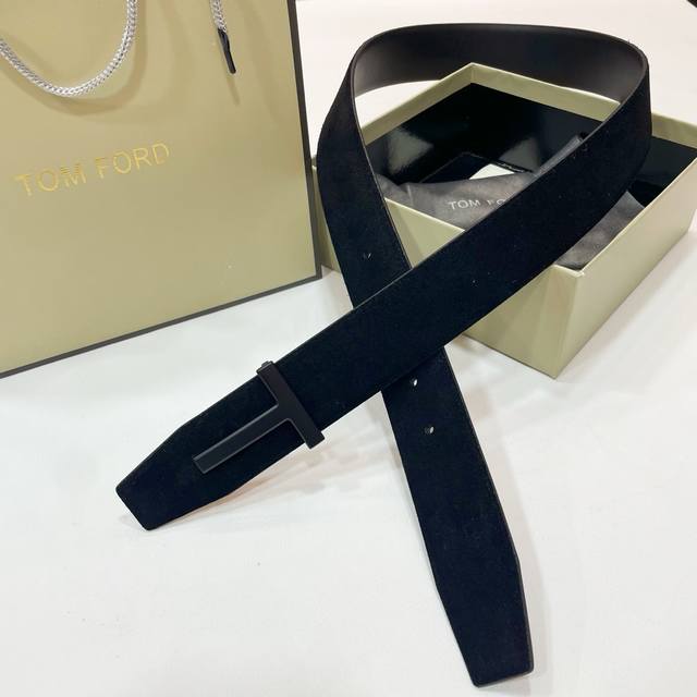Tf Tom Ford Latest Viral Hit Original Calfskin Velvet, Double-Sided, Steel Buckl