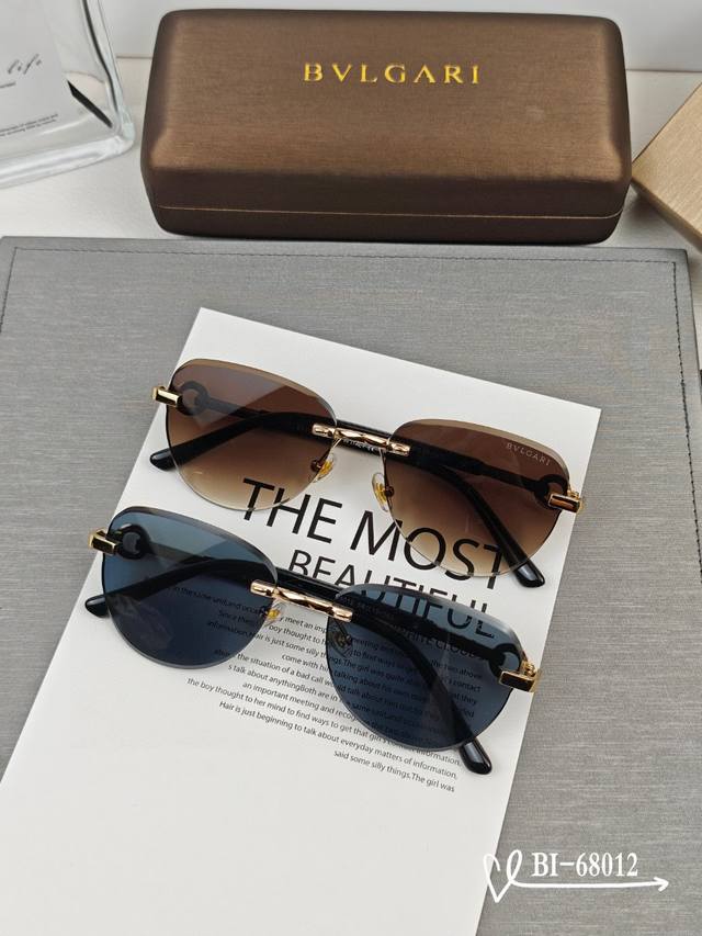 Bvlgari-Bvlgari . Polarized Resin Lenses . Metal Frame, Lightweight And Comforta