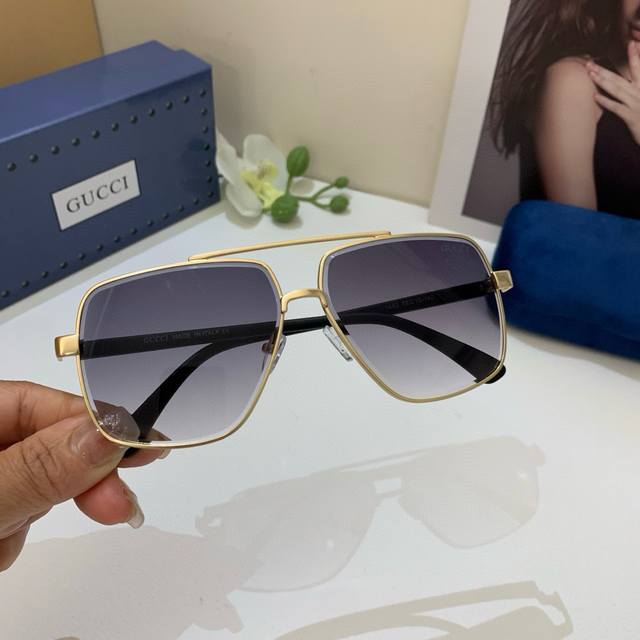 Gucci New Square-Frame Fashion Sunglasses, European And American Street Style In