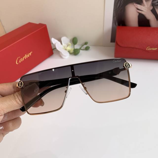 Cartier New Cartier High-End Square Frame Sunglasses Fashionable And Stylish Sun