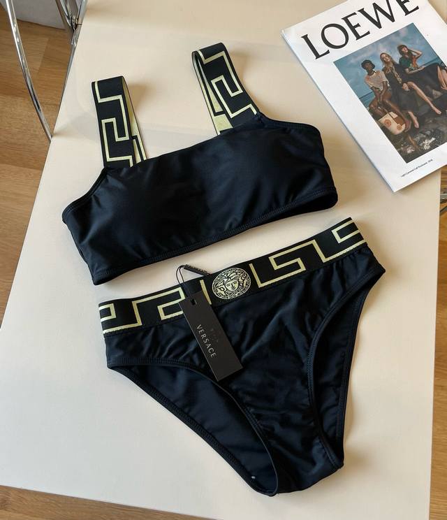 Versace New Split Swimsuit Suitable For Various Occasions: Beach, Swimming Pool,