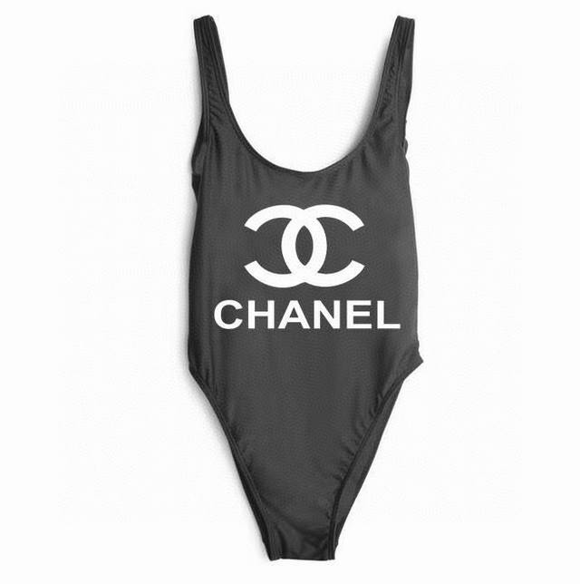 Chanel New Chanel-Style Black One-Piece Swimsuit Suitable For Various Occasions: