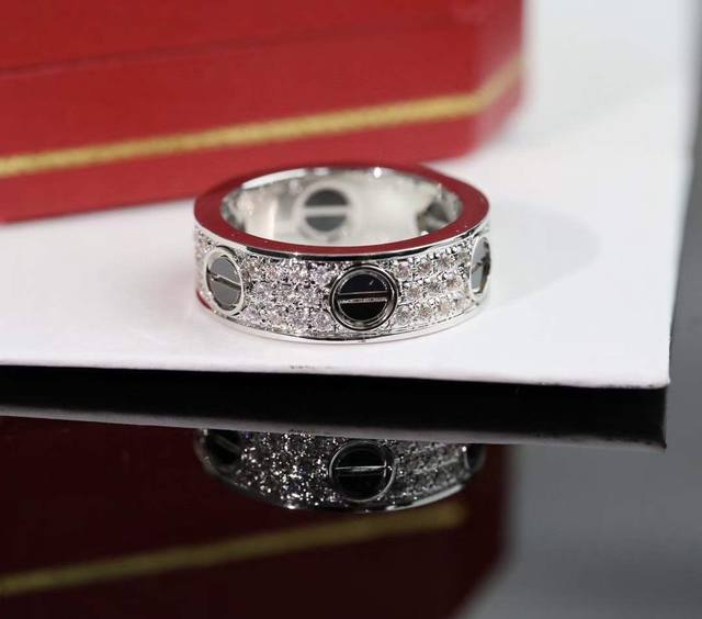 Hot-Selling Recommendation Cartier Full Star Black Stud Ring Full Star Series, E