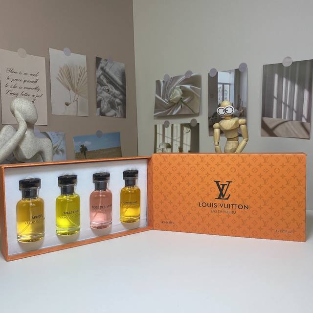 Authentic Quality Lv Louis Vuitton Sample Set Of Four 30Ml 4, With Spray Nozzle,
