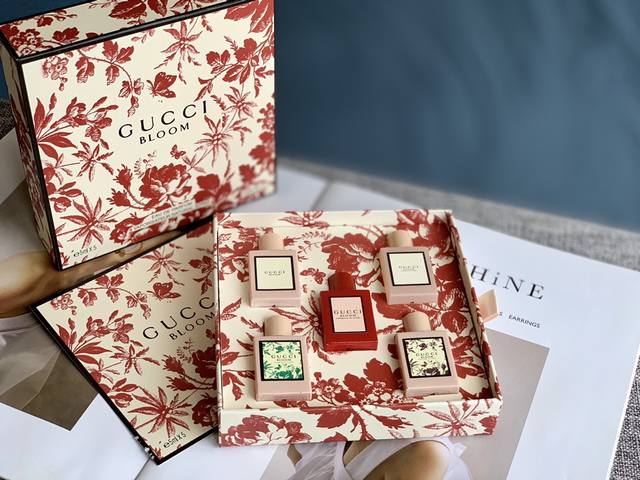 Department Store Quality Gucci Blooming Series 5-Piece Gift Set!Perfume Sample G