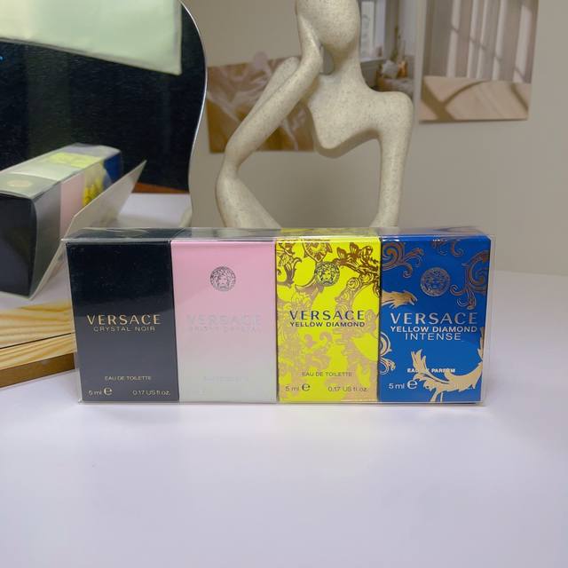 Department Store Quality Versace Crystal Diamond Perfume Sample Set (5Ml X 4). S