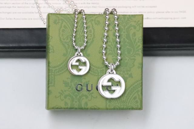 Best-Selling Style Gucci Double G Pearl Necklace Couple's Edition Large Size Sam