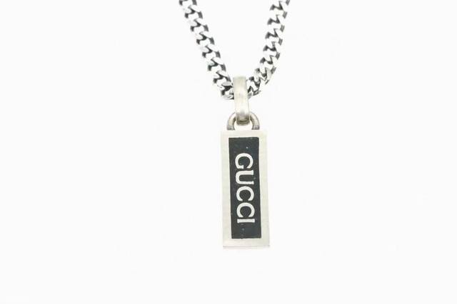Best-Selling Style Gucci Black Marble-Patterned Enamel Necklace The Highly Antic
