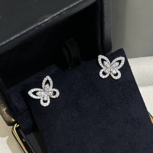 New Arrival Graff Phantom Butterfly Earrings Princess Full-Diamond Butterfly Ear