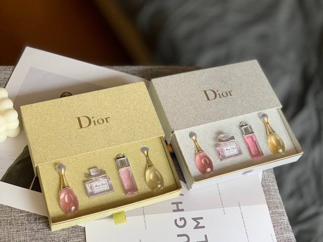 Counter Quality Dior Perfume Mini Sample Set Of Four, Silver Box 1 Dior Golden S
