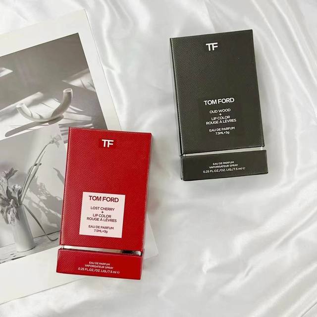 Counter Quality Tf Perfume Mini Set Of Two: Cherry 7.5Ml + Red Lipstick 01# Ebon