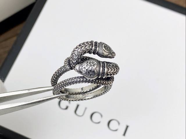 Gucci Gucci 3D Coiled Snake Ring, Unique And Bold Design, Gucci Garden Series, F
