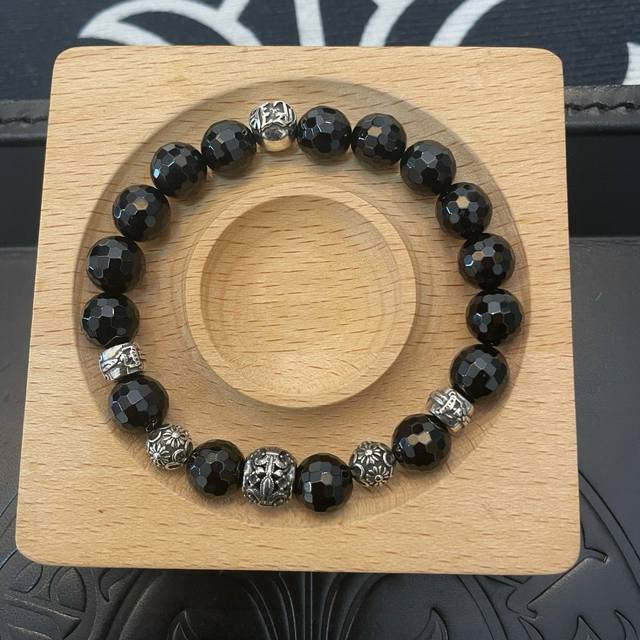 New Arrival, Store-Quality Chrome Hearts Classic Retro Multi-Element Black Onyx