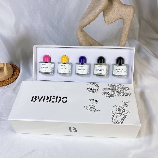 Counter Quality Q-Style Bai Rui De Color Flower Five-Piece Perfume Sample Set 7.