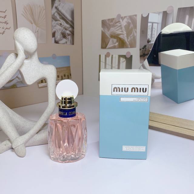 Department Store Quality Miu Miu Flower Fragrance Pink Lady Perfume White Cap 10