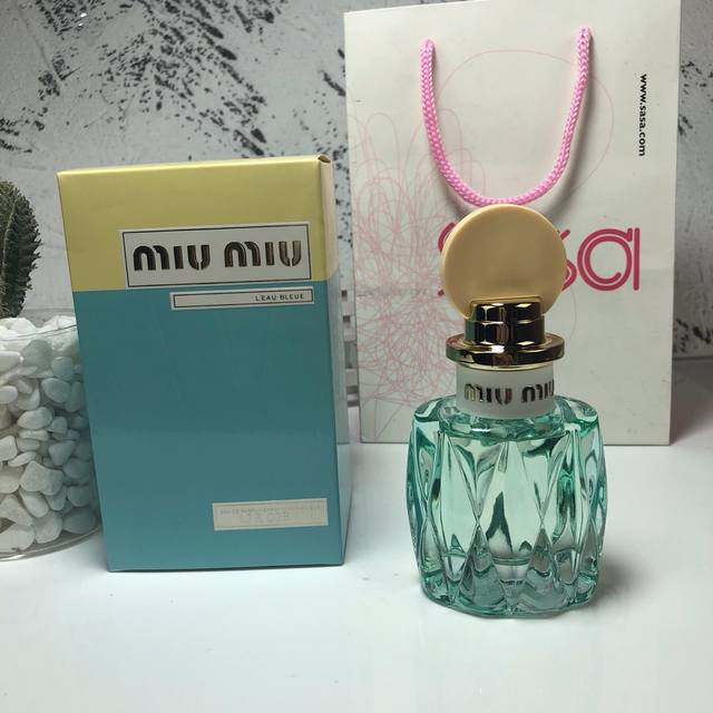 Counter Quality Miumiu Miu Miu Perfume Miu Miu Named Women's Transparent Blue Ye