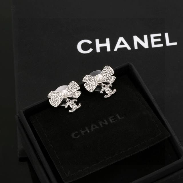 Chanel Classic Double C Bow Stud Earrings This Versatile Piece Is Incredibly Sty