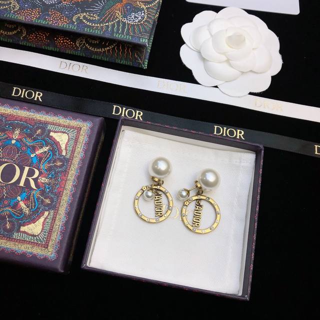 Dior Dior Early Spring New Arrival, Circular Cd Earrings, Meticulously Crafted,