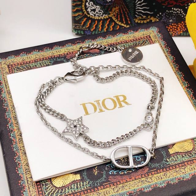 Id Dsl0015 Dio*Latest Double-Layer Star Bracelet In Silver, Consistent Zp Brass
