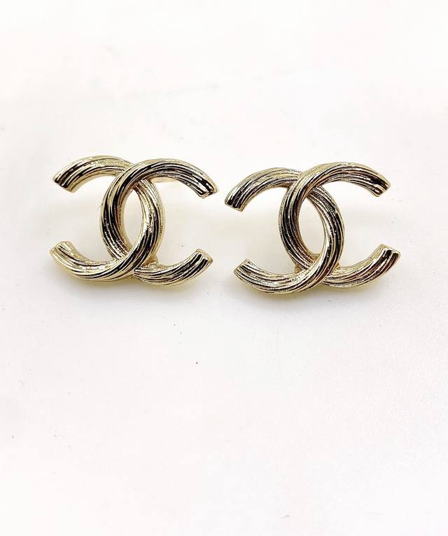 Ch*Nel Latest Design Classic Cc Ear Studs, Consistent Zp Brass Material