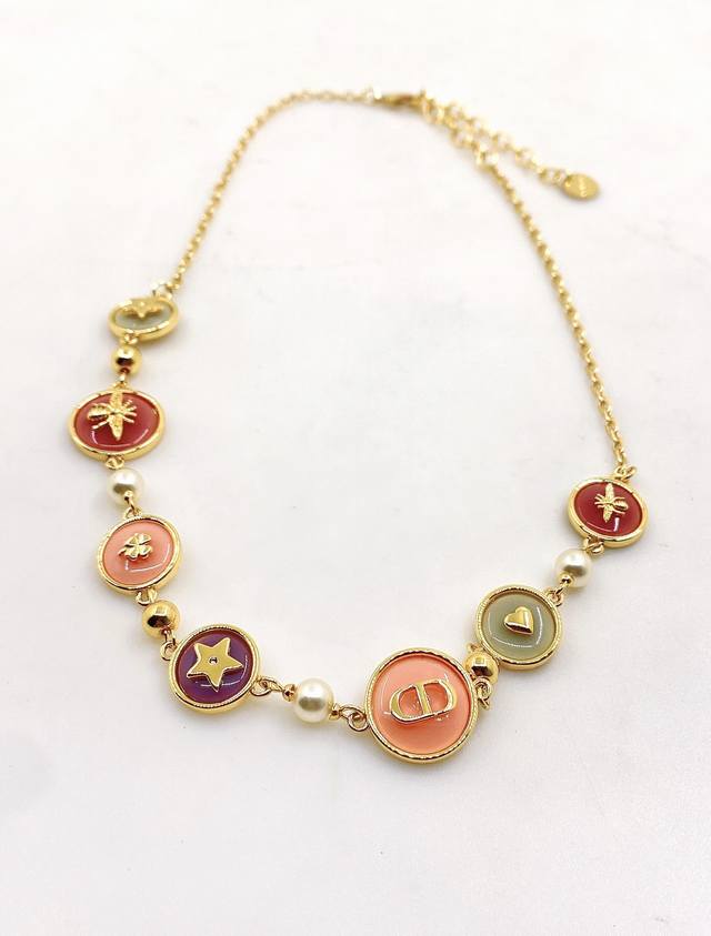 D*Or Newest Colorful Round Cd Necklace, Zp Brass Material
