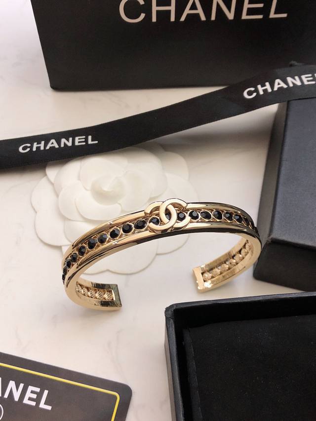 New Chanel Letter Double C Bracelet With Ultra-Detailed Bling Bling Design. The