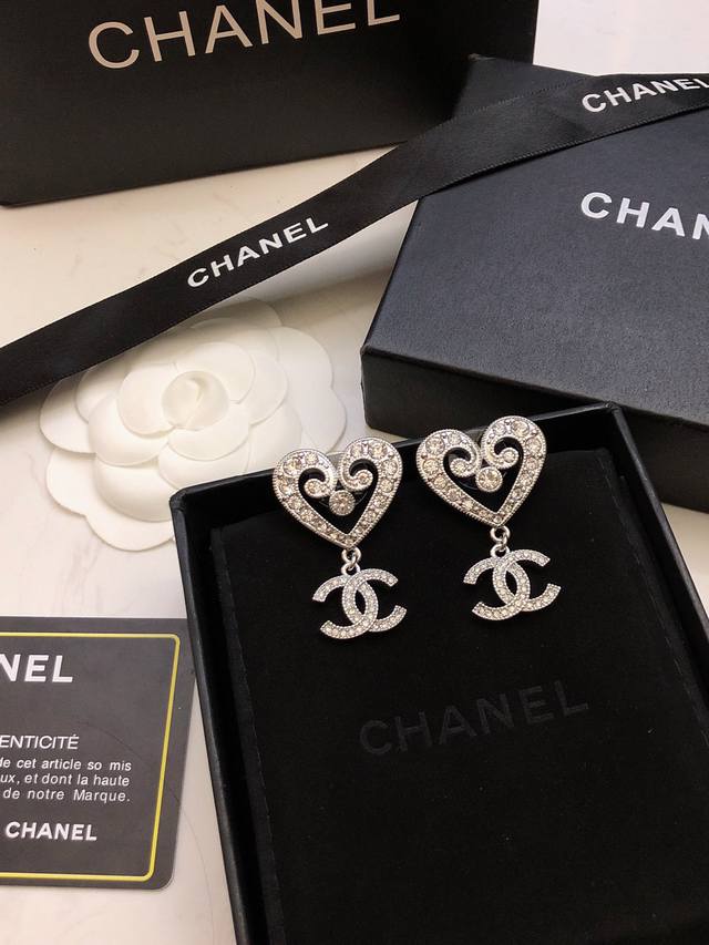 Chanel Ear Studs Hot Seller New Arrival Chan 23 Small Chanel White Gold Hollow C