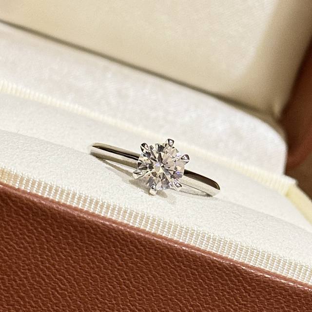 A5759 Simulated Diamonds, Classic Single Diamond, 1 Carat, Six-Prong Setting, Ri