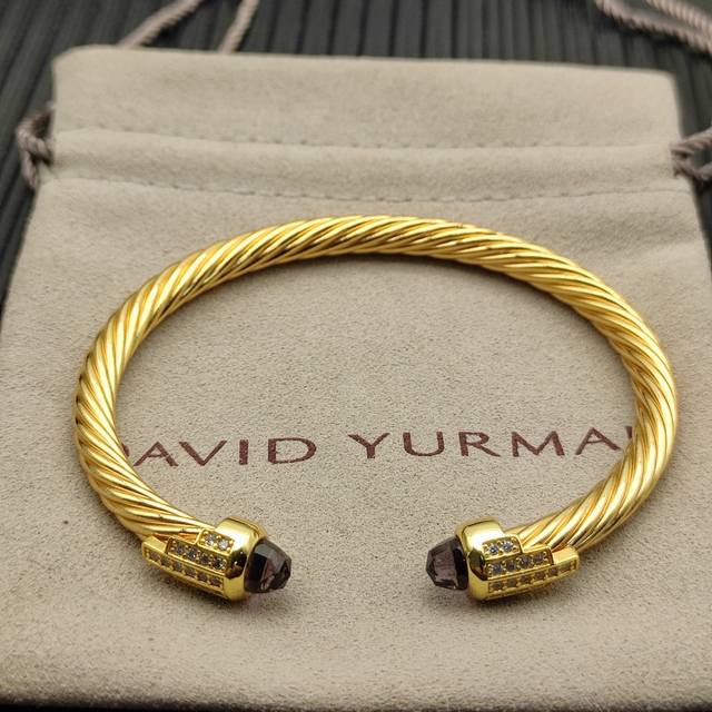David Yurman 5Mm Gold 5-Row Purple Diamond Bracelet.Purple Diamonds, Recommended