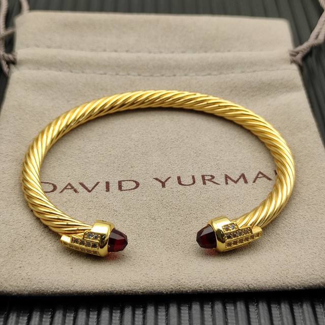 David Yurman 5Mm Gold Bracelet With 5 Rows Of Red Diamonds. Red Diamonds, Recomm