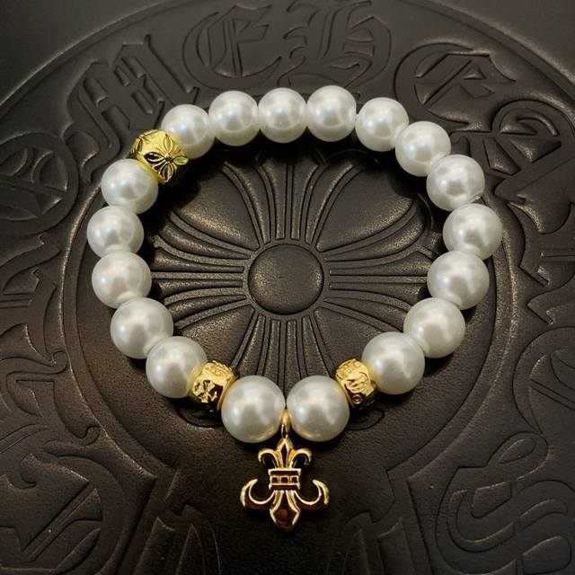 New Arrival, Counter-Quality Chrome Hearts Pearl Bracelet And Bead Necklace. The