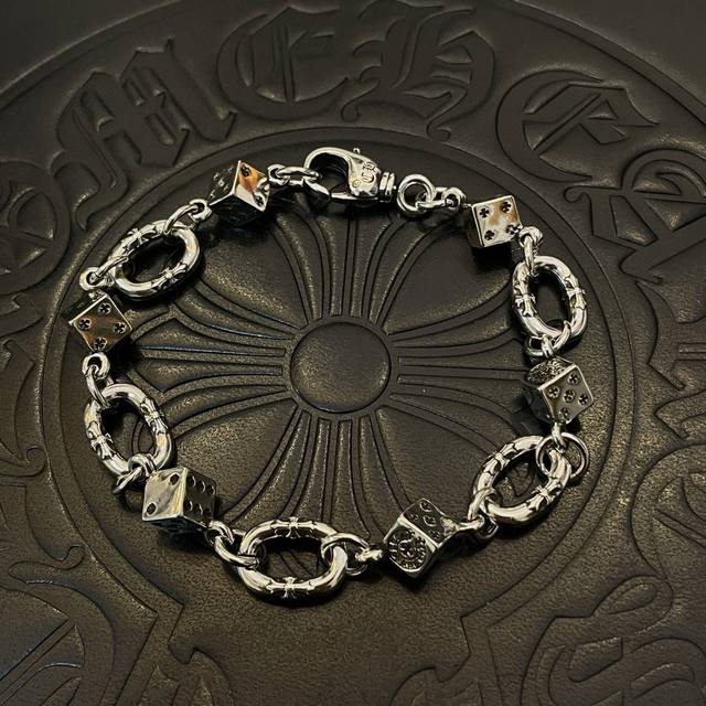 New Arrival, Boutique Quality Chrome Hearts Classic Retro Dice Bracelet With Uni