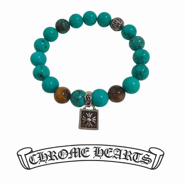 New Arrival, Boutique Quality Chrome Hearts Classic Retro Multi-Element Turquois