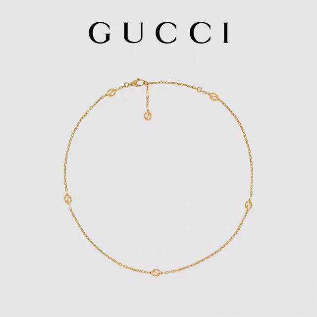 Gucci Interlocking Double G 18K Gold Women's Necklace